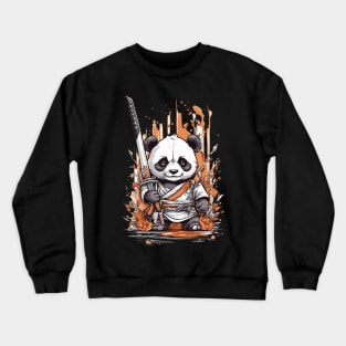 kawaii panda ninja Crewneck Sweatshirt